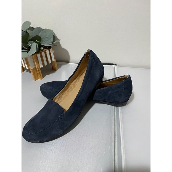 Naturalizer Women's Navy Blue Suede Slip-On Loafers Size 8.5M - Picture 2 of 16